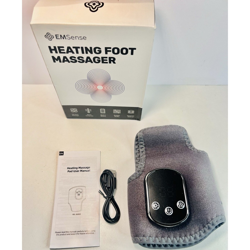 EMSense Heating Foot Massager | 3 in 1 Cordless & Portable Therapy -  NEW